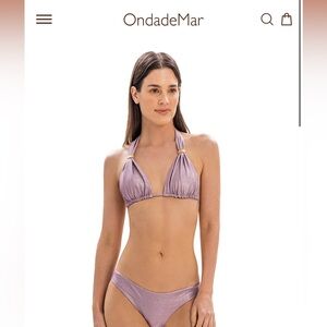 Onda de mar 2 piece bikini halter bra + Brazilian bottom new with tags